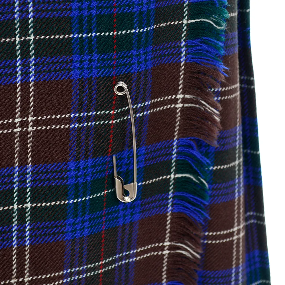 1960s Peck & Peck Vintage Blue & Brown Tartan Kilt Skirt