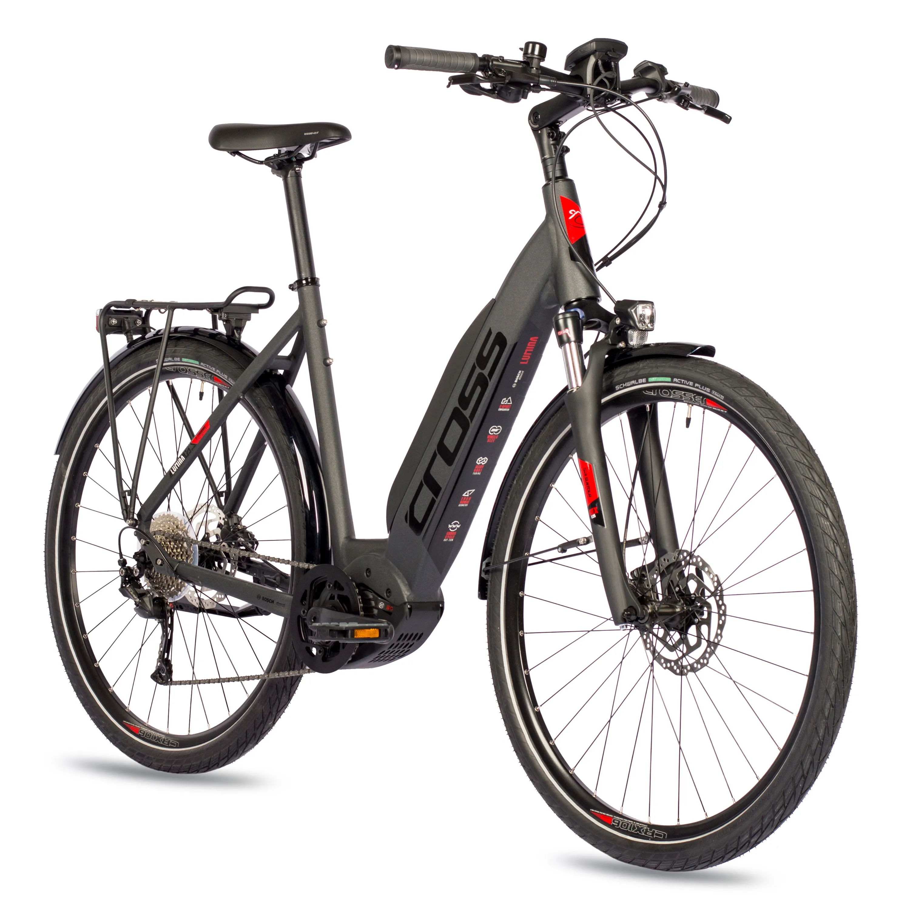 28 Zoll E-Bike Trekking Bike LUMINA LS WAVE BOSCH PERFORMANCE LINE CX GEN4 500Wh 9s SHIMANO ALIVIO