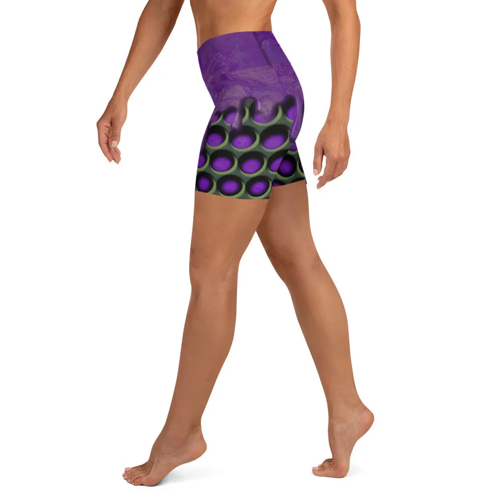 3D Industrial Print Yoga Shorts