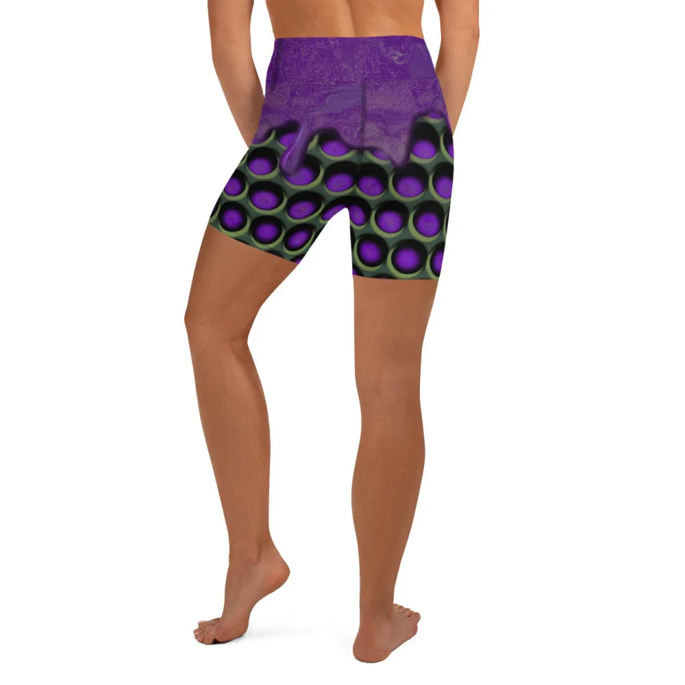 3D Industrial Print Yoga Shorts