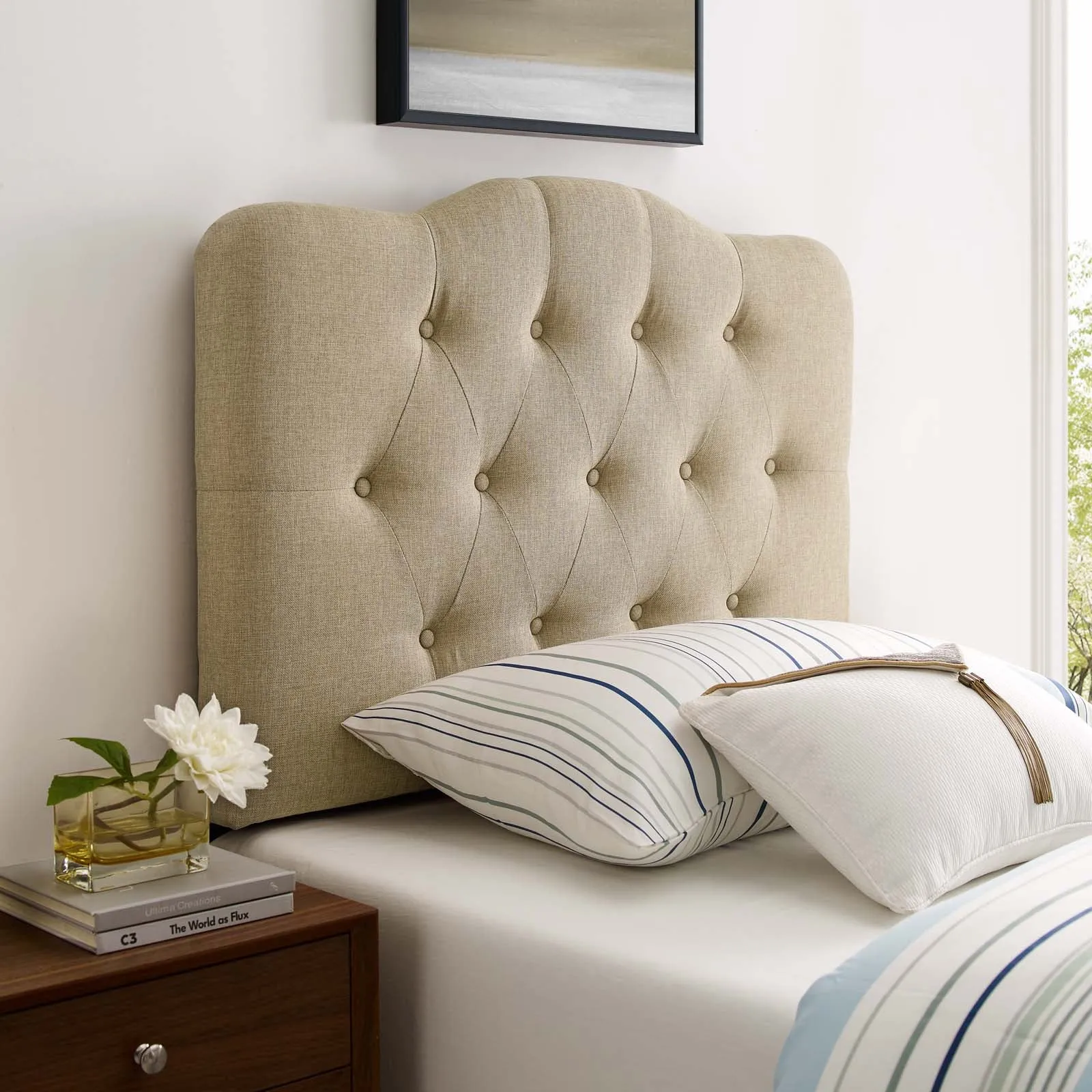 Annabel Upholstered Fabric Headboard by Modway