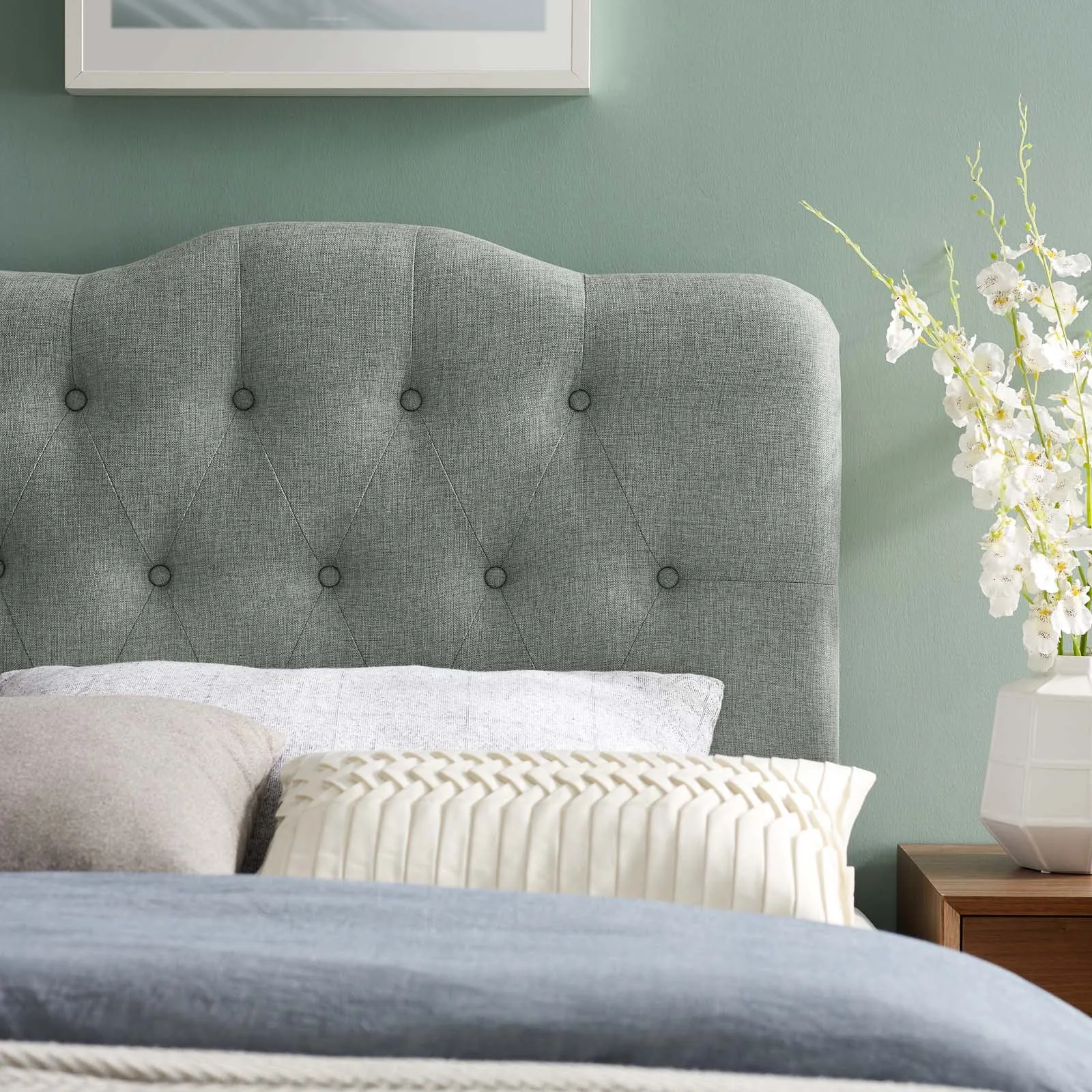 Annabel Upholstered Fabric Headboard by Modway