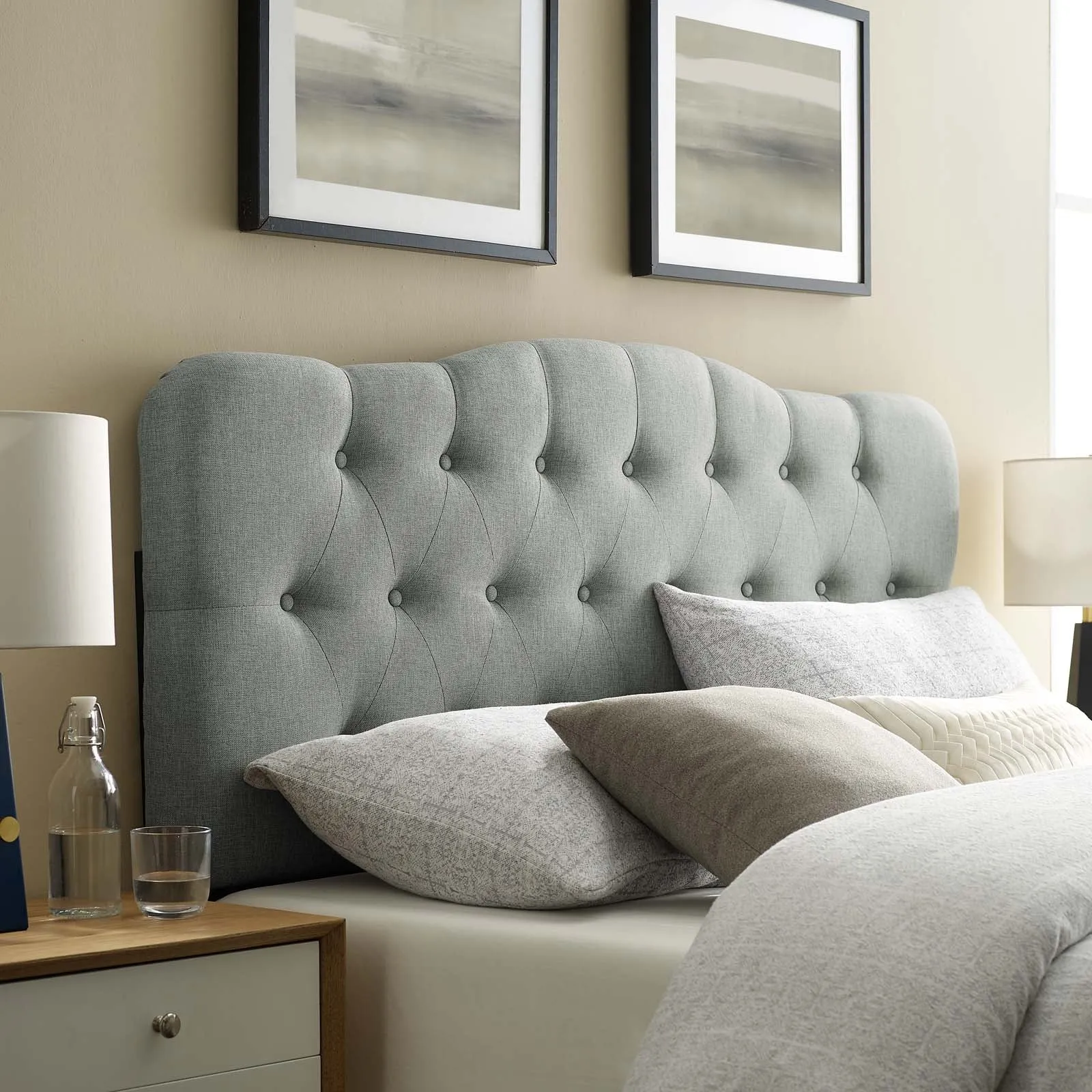 Annabel Upholstered Fabric Headboard by Modway