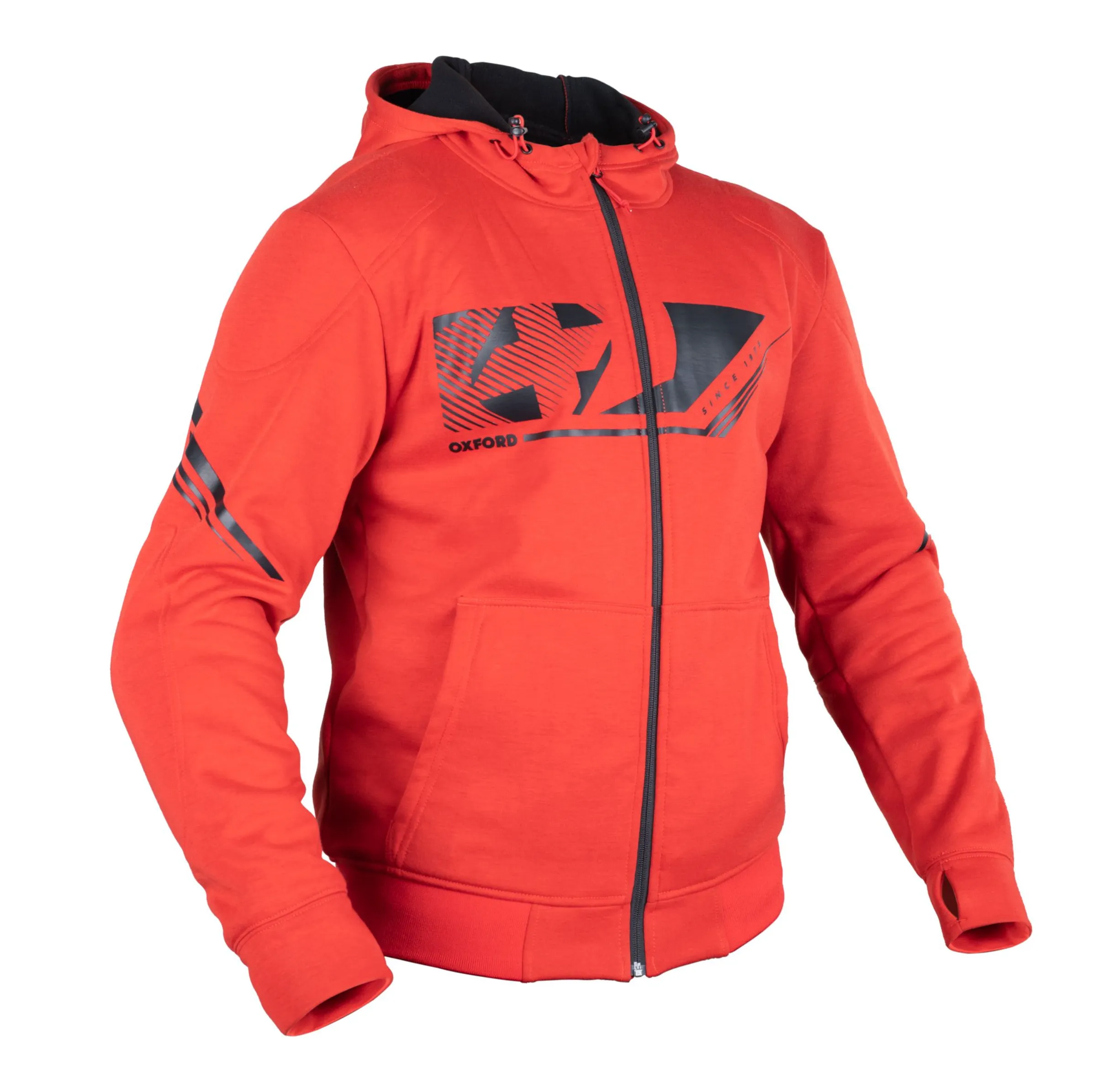 Aramid Lined Biker Riding Red Sports Super Hoodie by Oxford