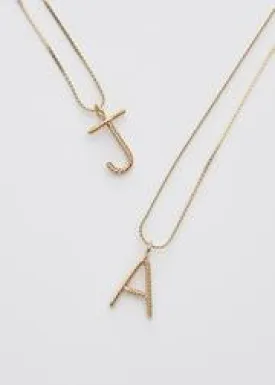 Aspen Long Initial Necklace