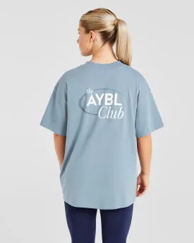 AYBL Club Oversized T Shirt - Vintage Blue