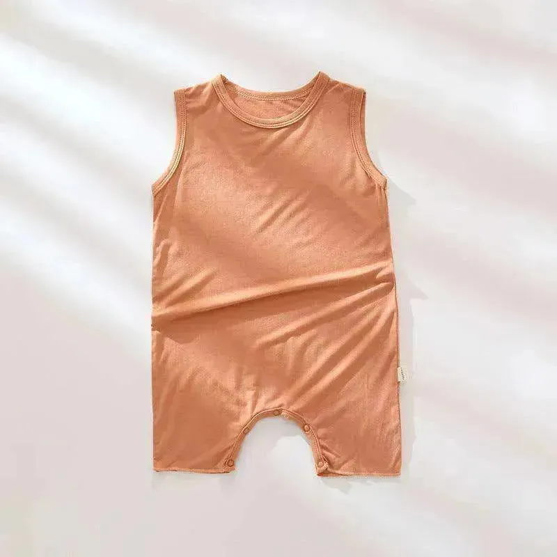 Baby Summer Modal Thin Sleeveless Tank Top Romper