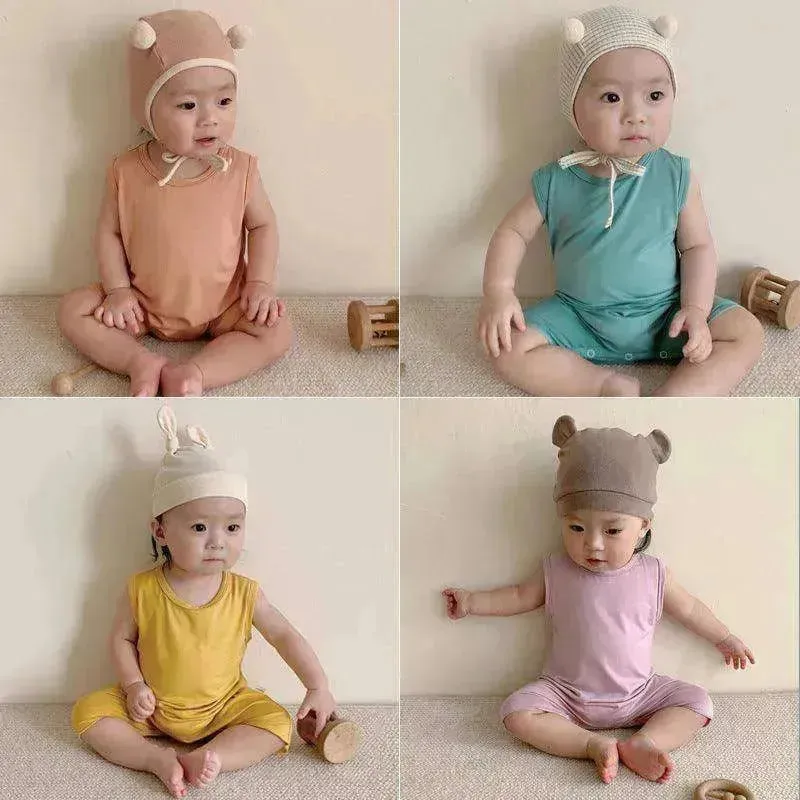 Baby Summer Modal Thin Sleeveless Tank Top Romper