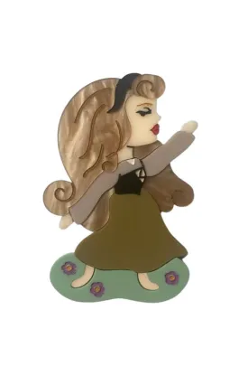 Briar Rose Sleeping Beauty Brooch by Daisy Jean