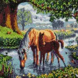 CAK-SC1: "Fell Ponies " Framed Crystal Art Kit 30 x 30cm (Medium)