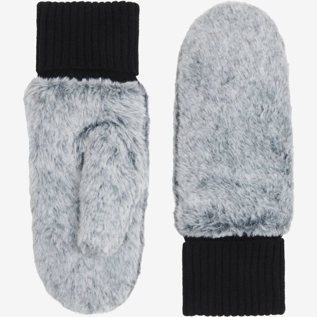 Camila – fluffy mittens with faux lamb fur lining and adjustable cuff