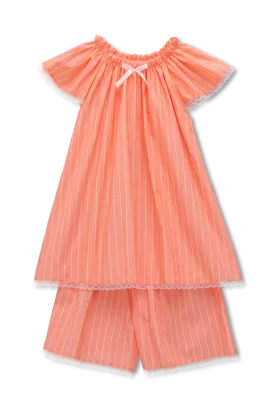 CARITA - CHILDREN'S PYJAMA SET CORAL STRIPES