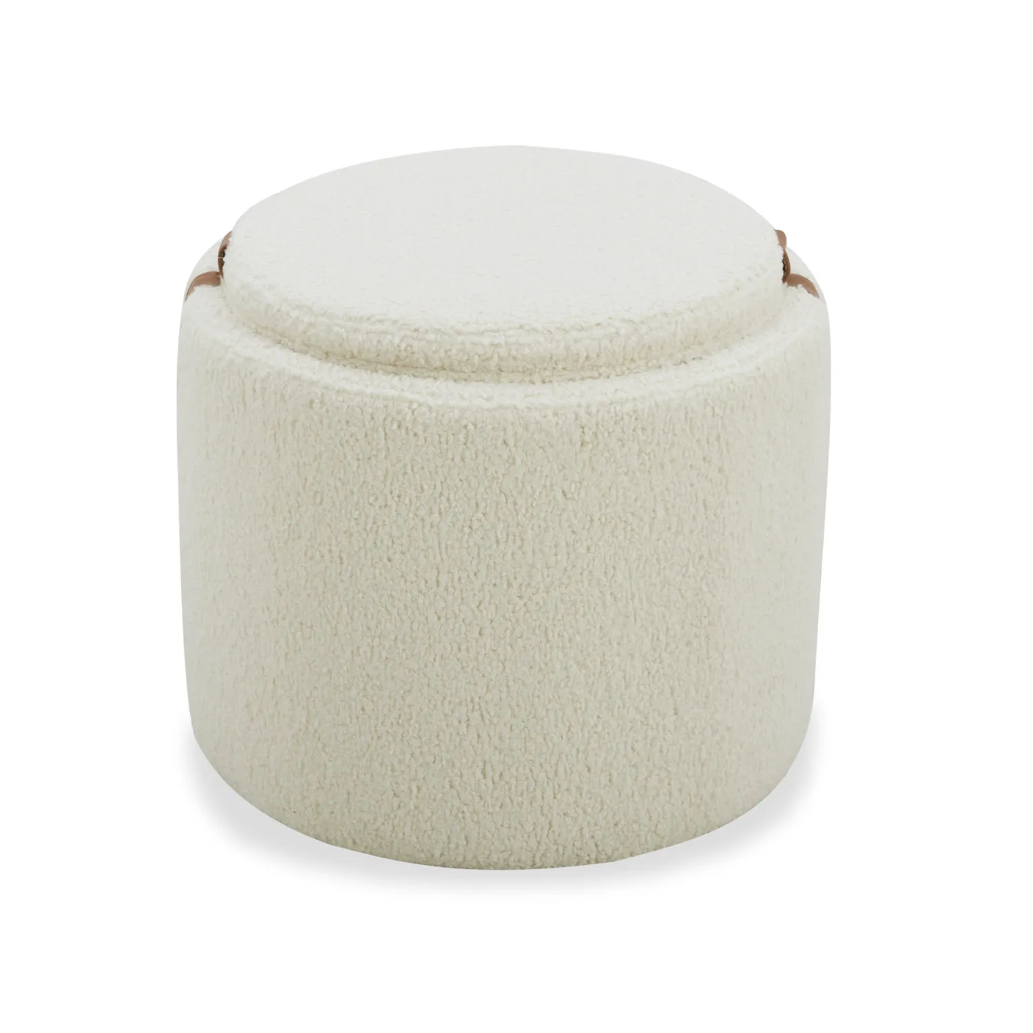 Charlestown Ivory Sherpa Storage Ottoman