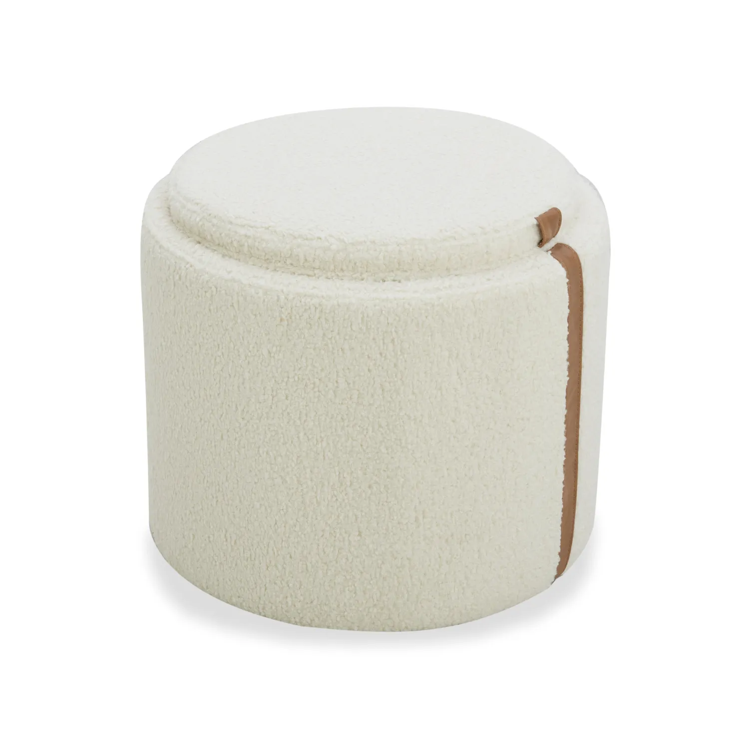 Charlestown Ivory Sherpa Storage Ottoman