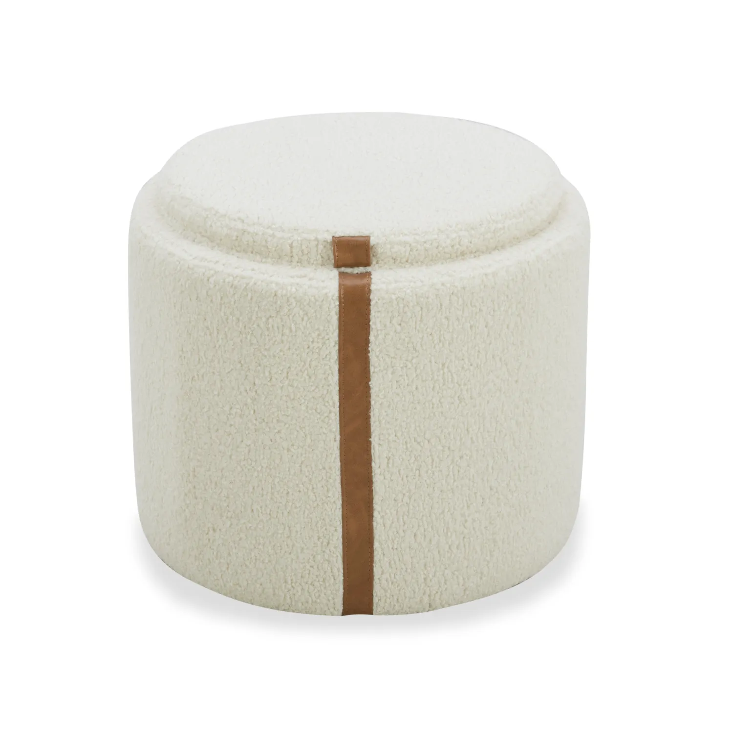 Charlestown Ivory Sherpa Storage Ottoman