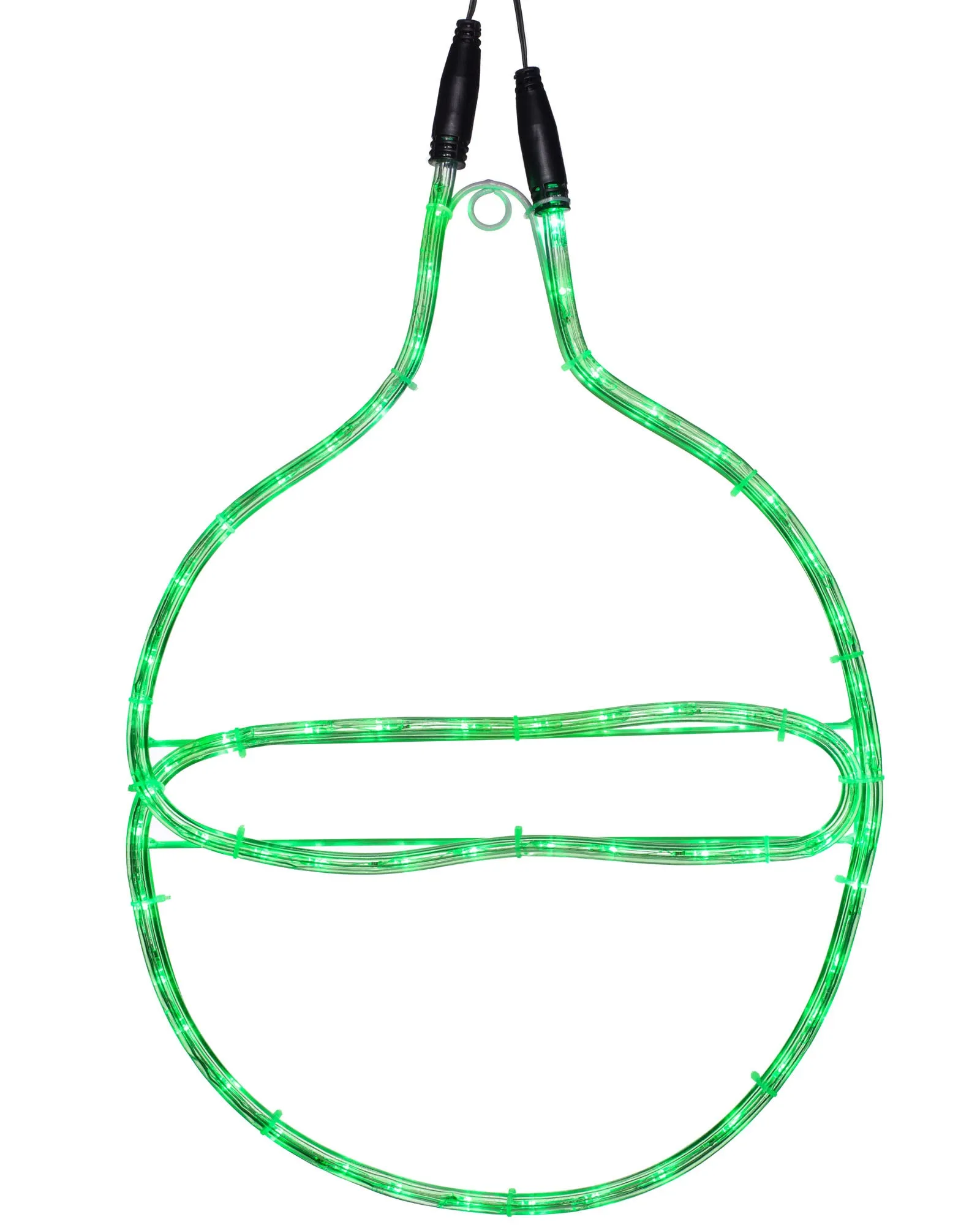 Connectable Bauble Rope Light Silhouette, Green, 54cm