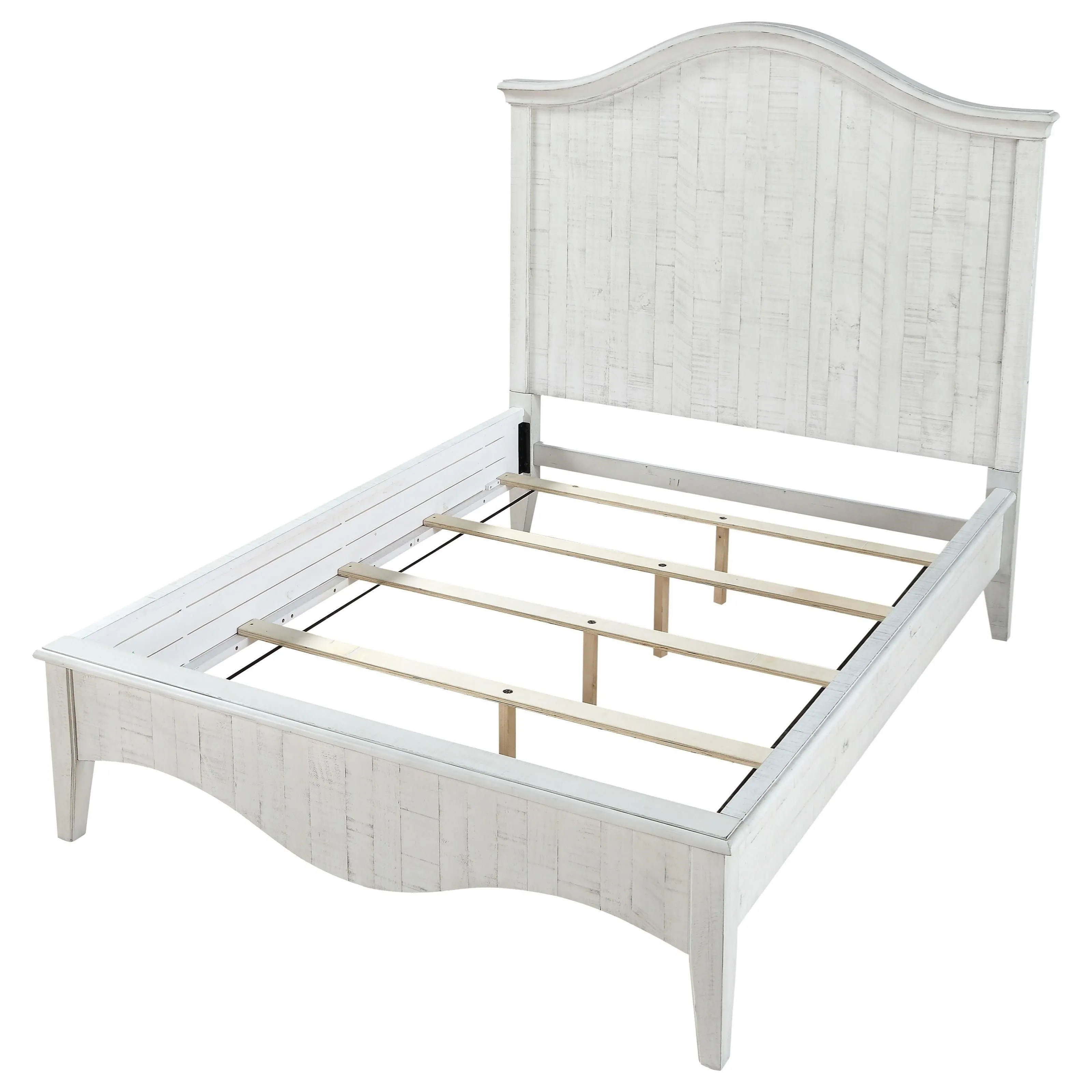 Cottage White Bed - Solid Pine - King or Queen