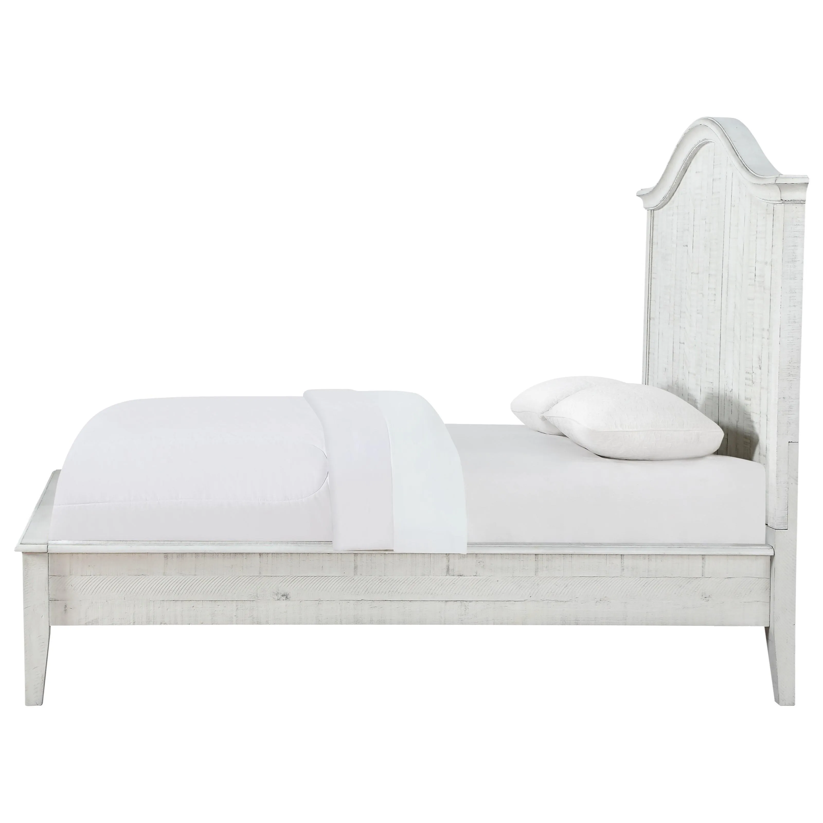 Cottage White Bed - Solid Pine - King or Queen