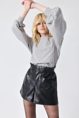 Courtney Faux Leather Shorts (Black)