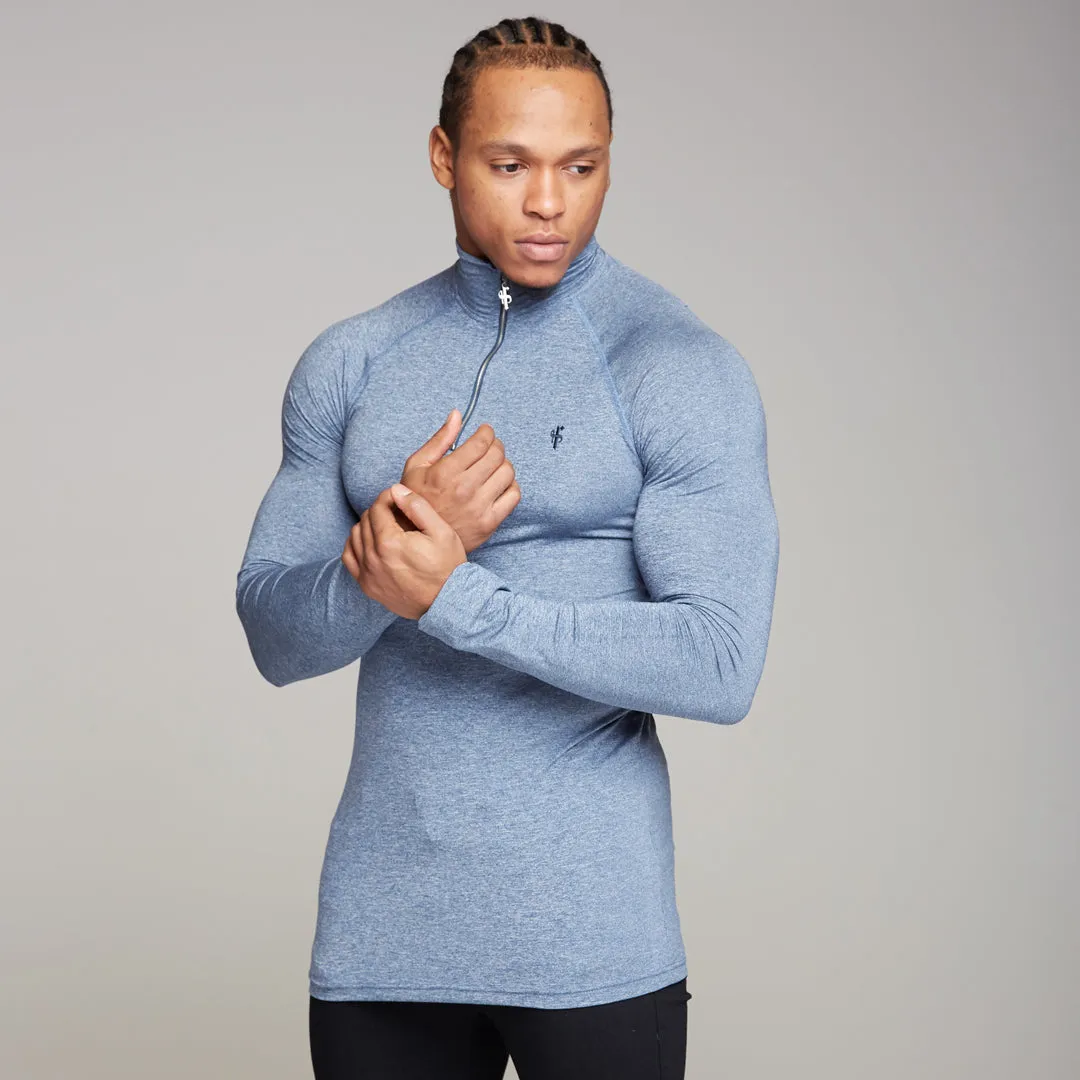 Father Sons Long sleeve Navy zip gym top - FSH196