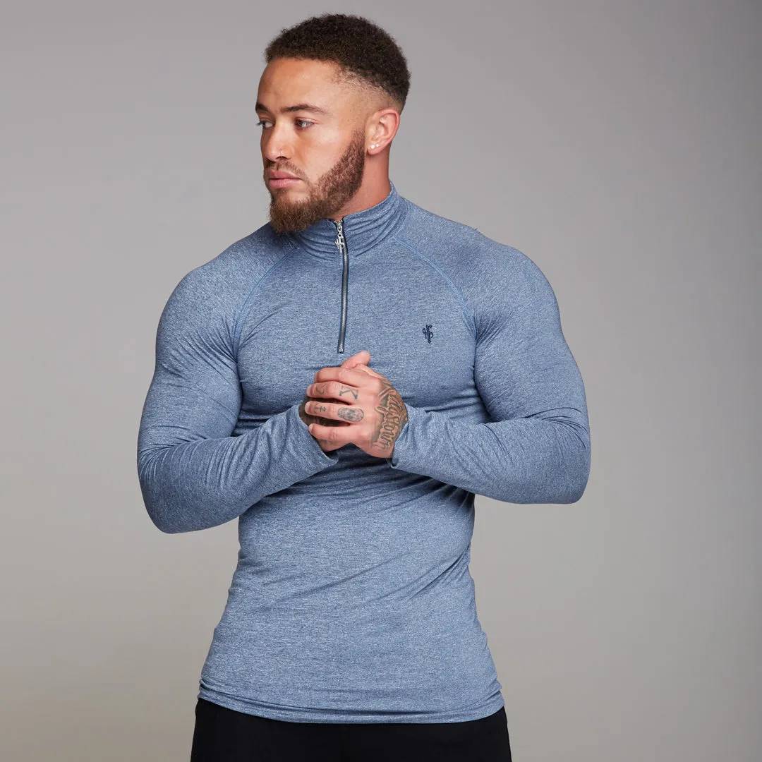 Father Sons Long sleeve Navy zip gym top - FSH196