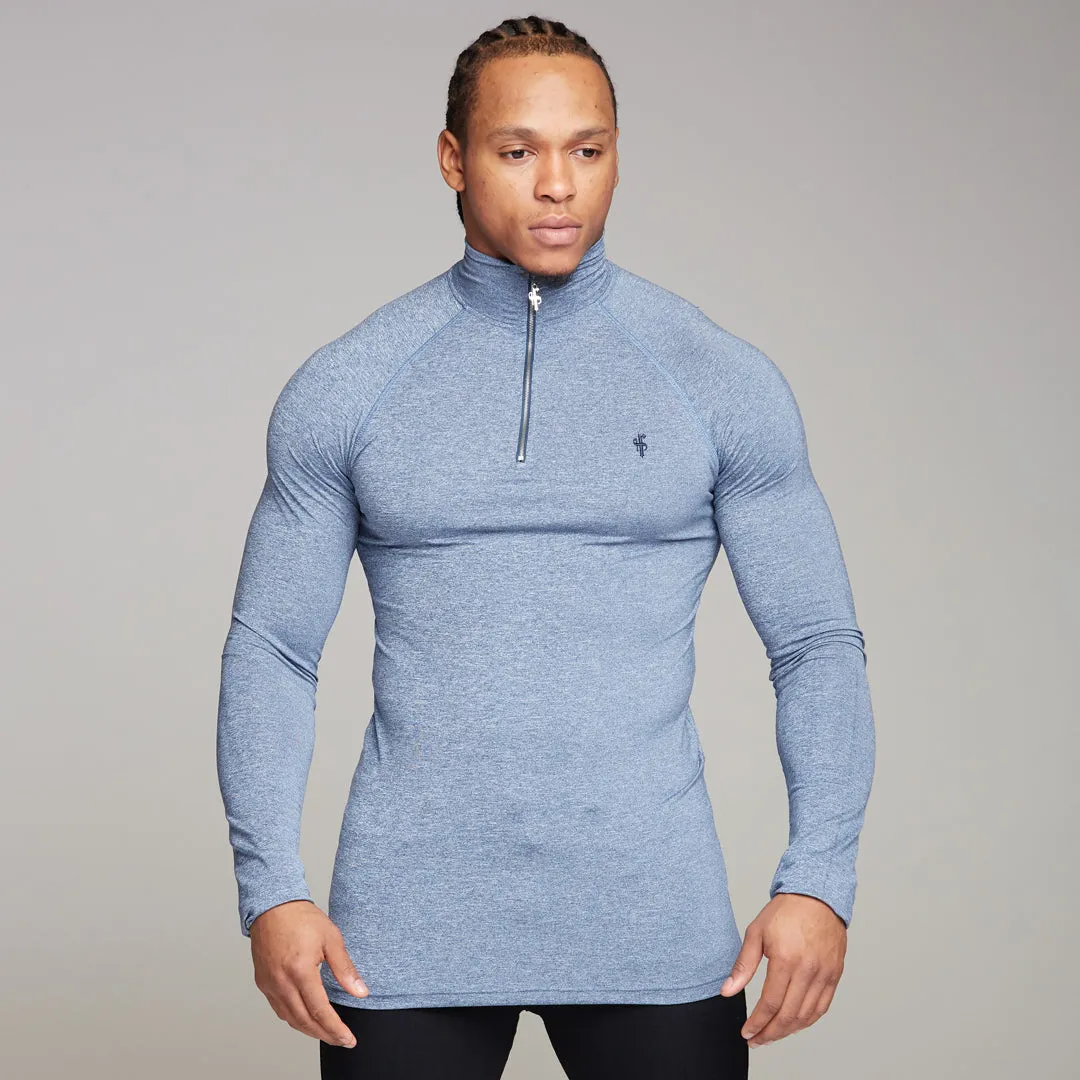 Father Sons Long sleeve Navy zip gym top - FSH196