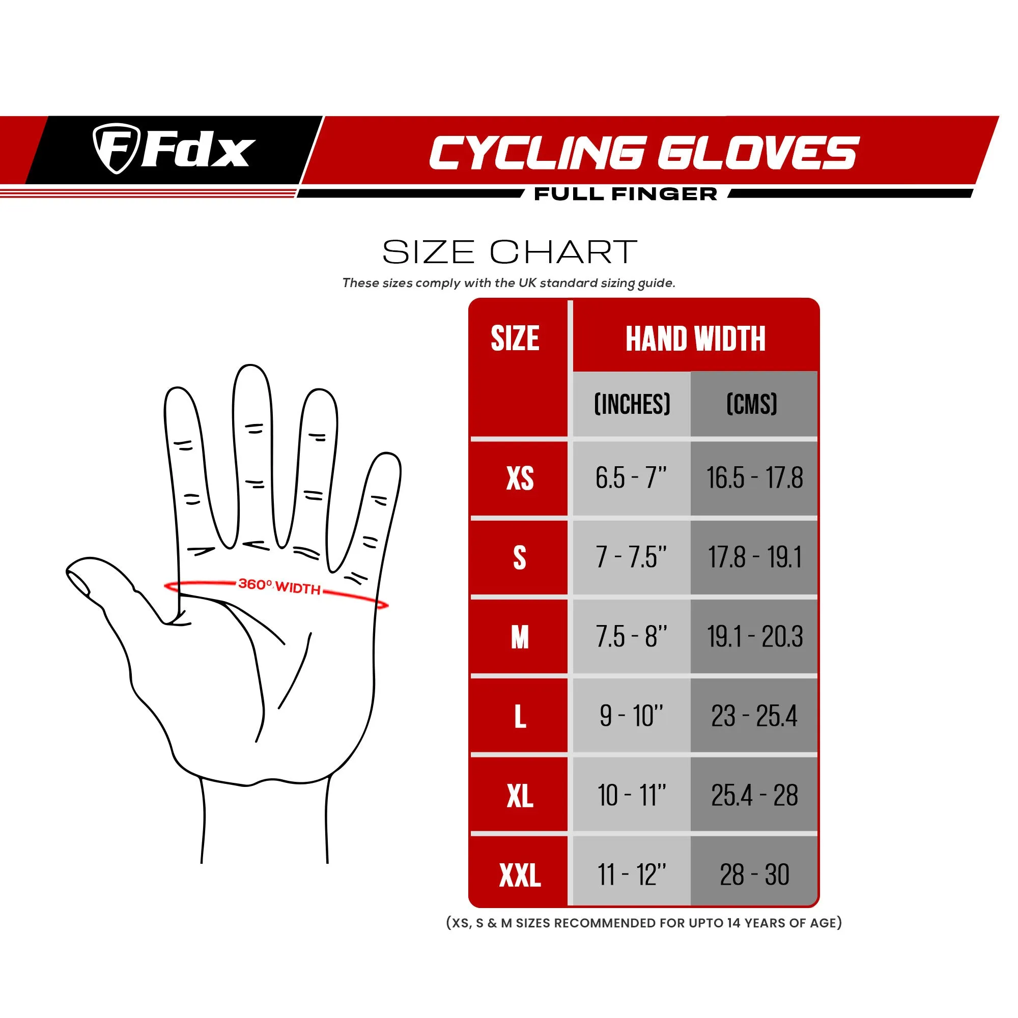 Fdx Zesto Blue Full Finger Winter Cycling Gloves