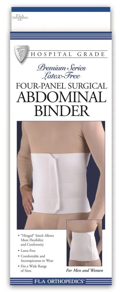 FOUR-PANEL SURGICAL ABDOMINAL BINDER 12"