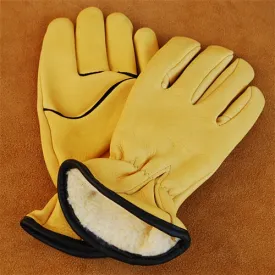 Geier Gloves 244ES LDP Pile Lined Deerskin Driving Gloves (Made in USA)