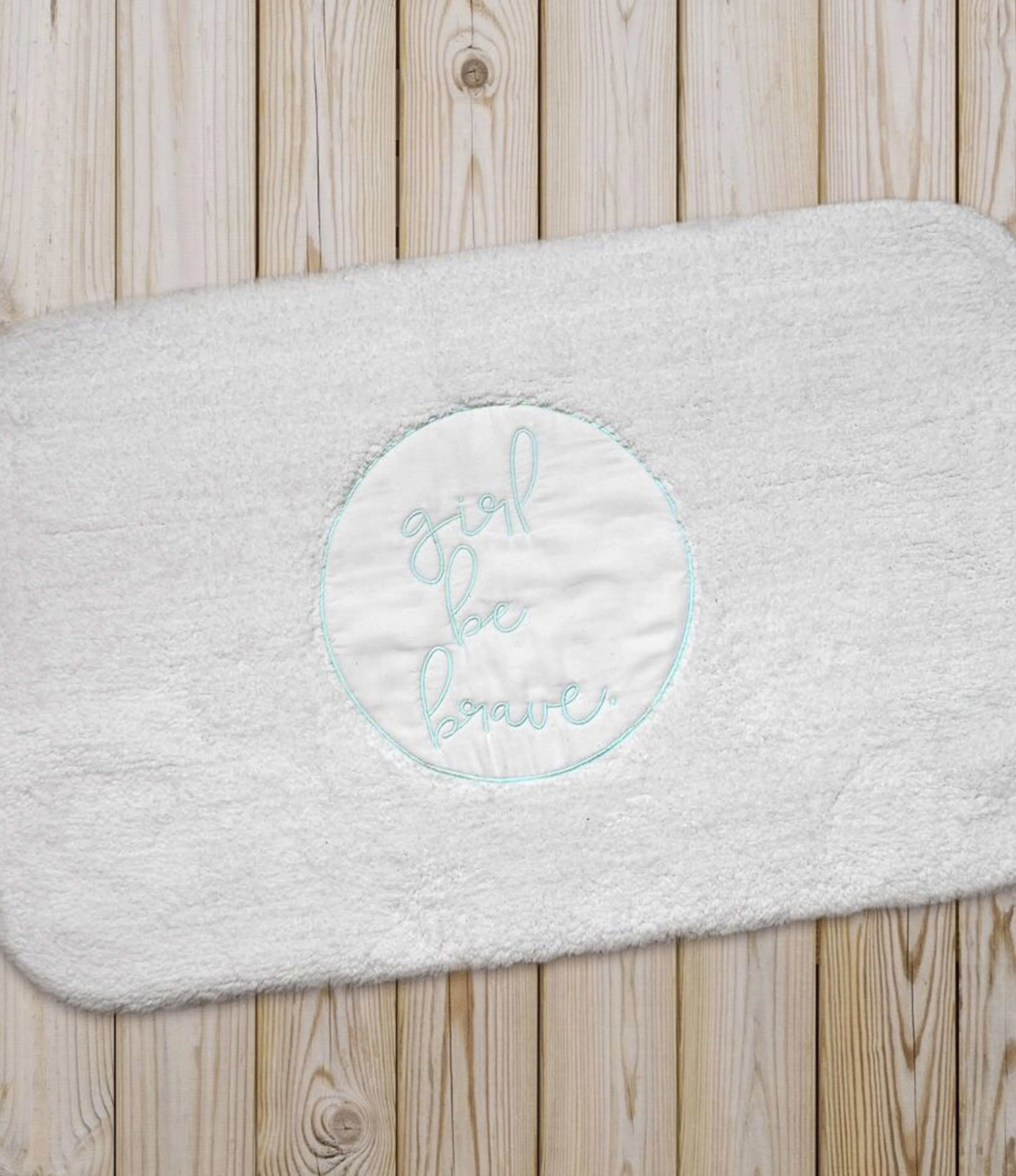 Girl Be Brave Bath Mat