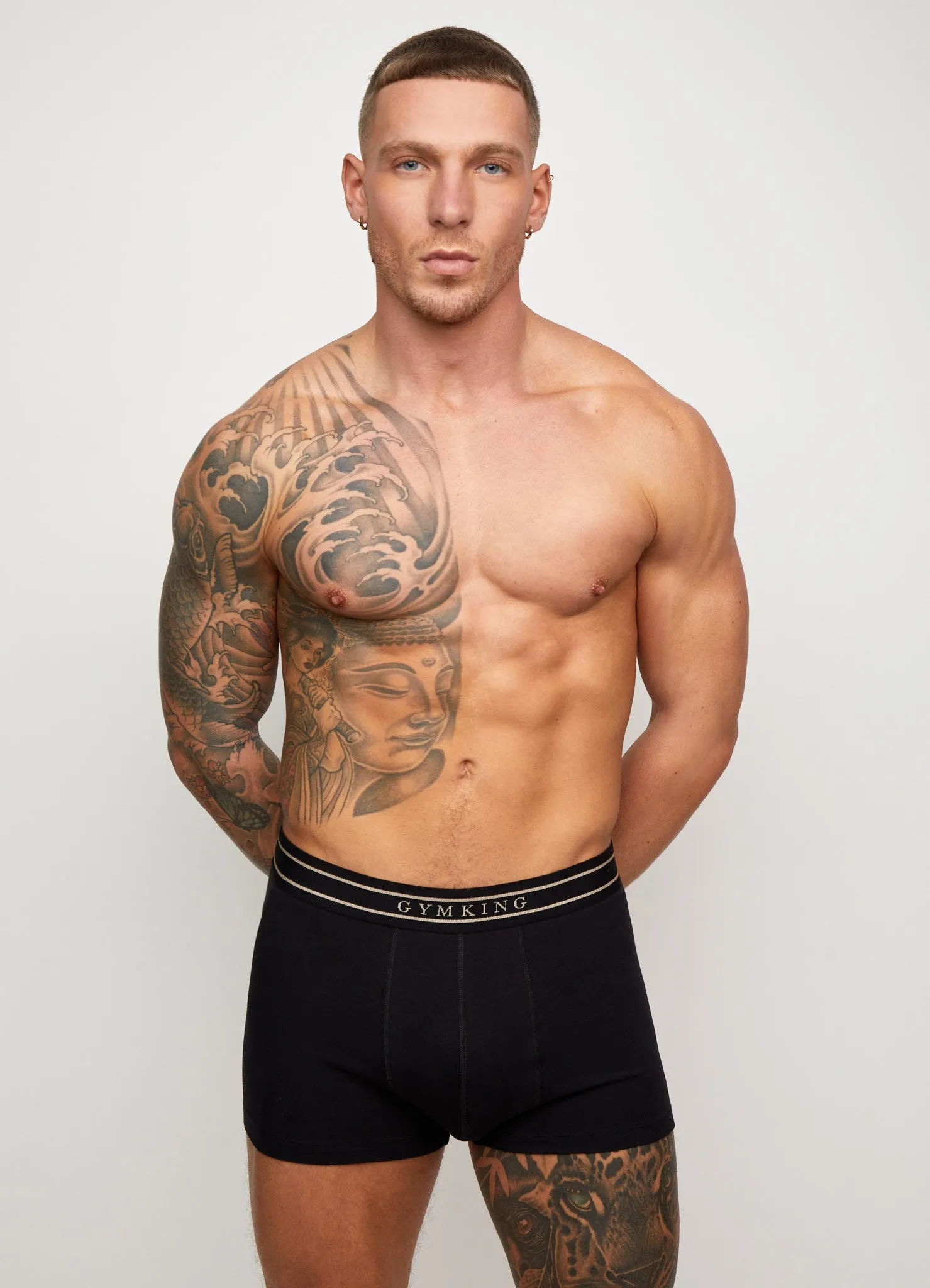 Gym King Boxers (3PK) - Black/Gold