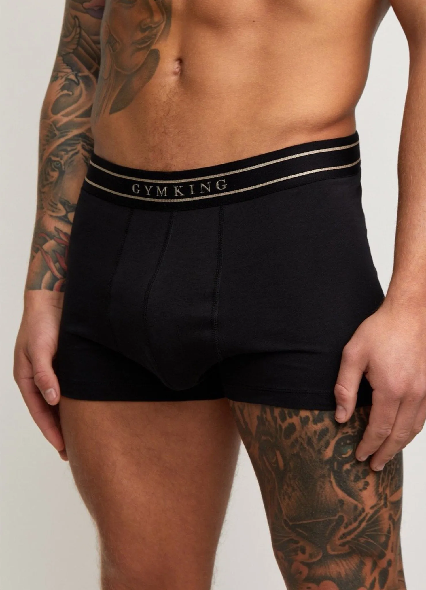 Gym King Boxers (3PK) - Black/Gold