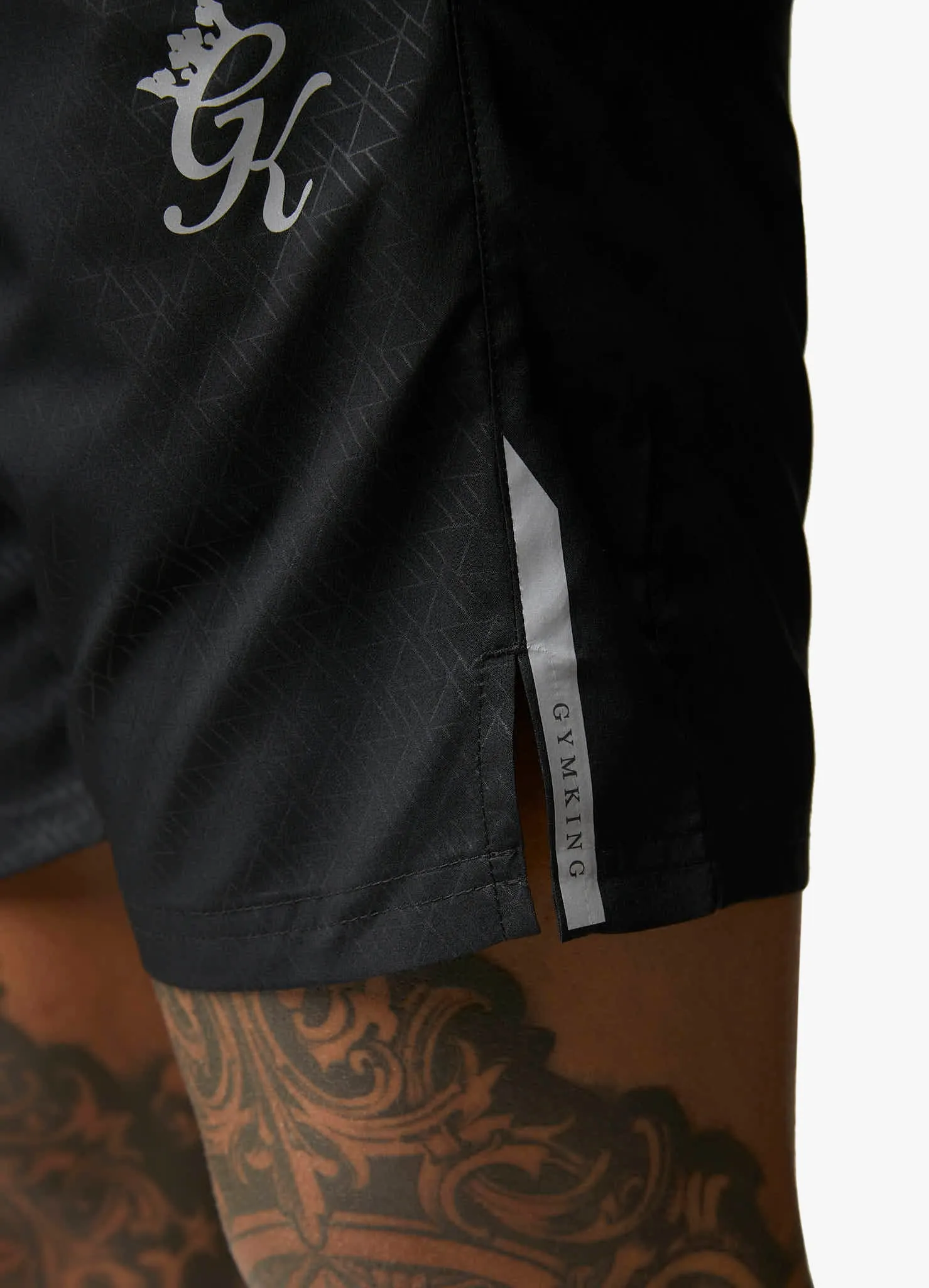 Gym King Debossed Energy Short - 6" - Black AOP