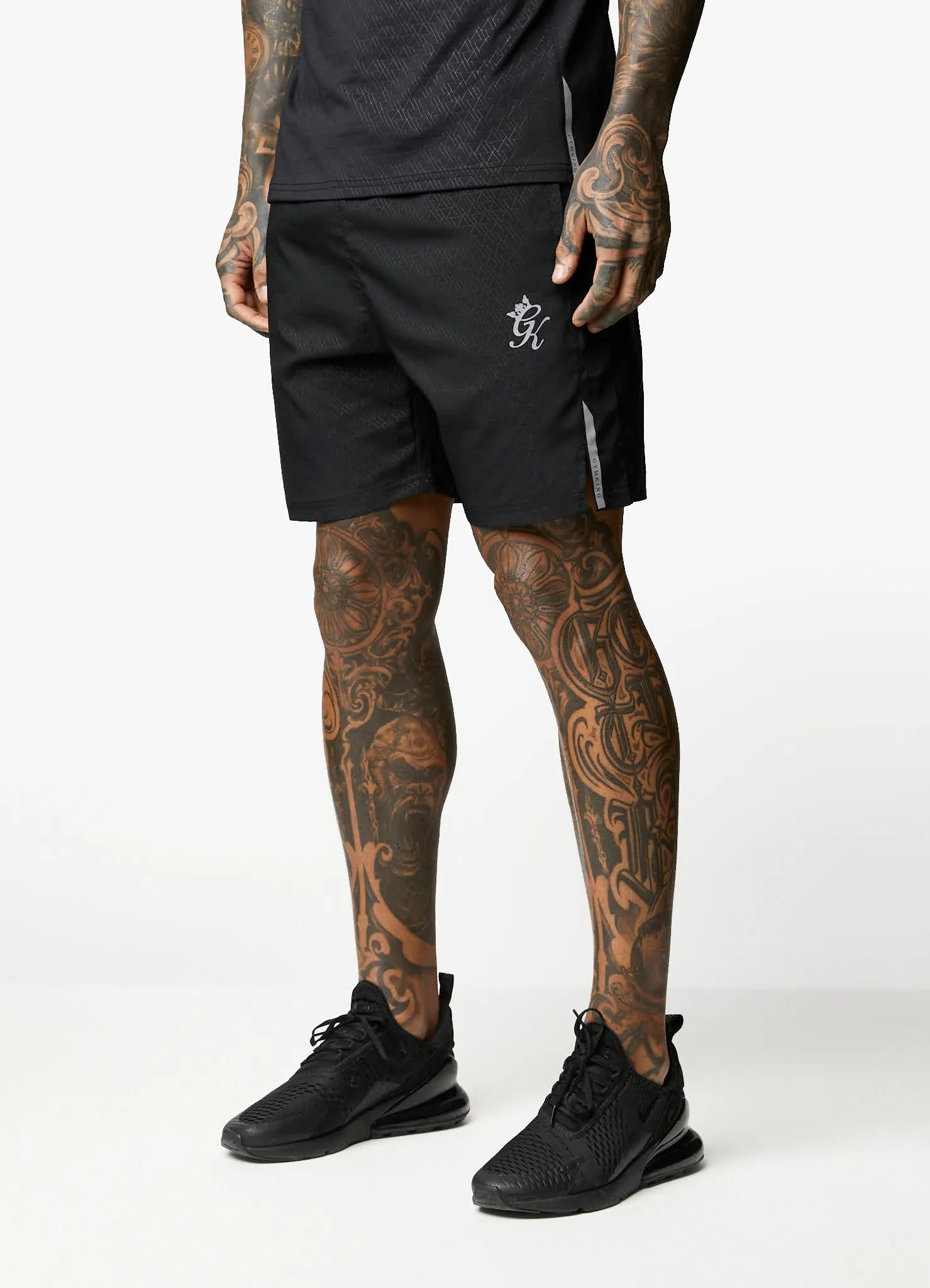 Gym King Debossed Energy Short - 6" - Black AOP