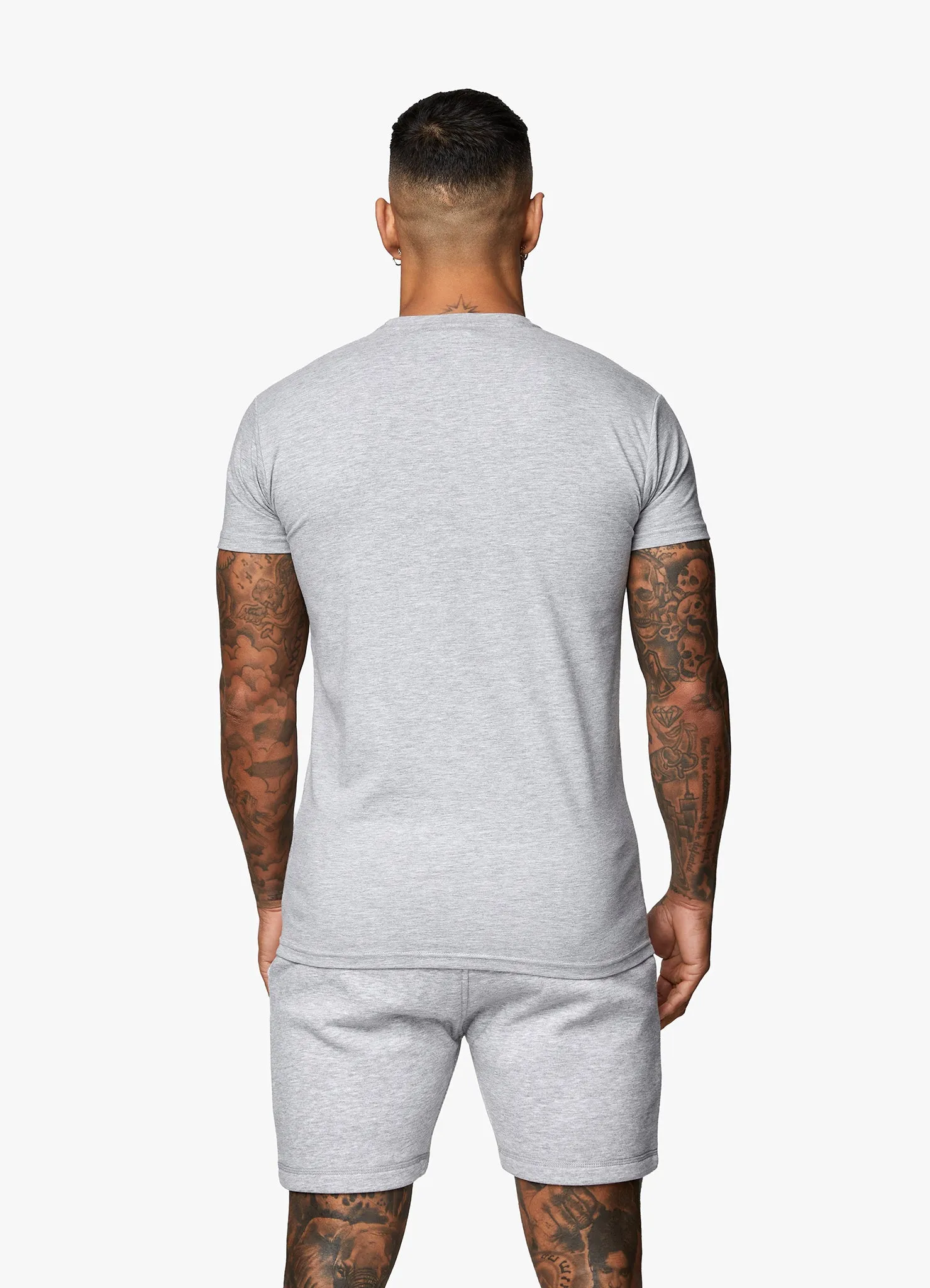 Gym King Fundamental Jersey Tee - Grey Marl