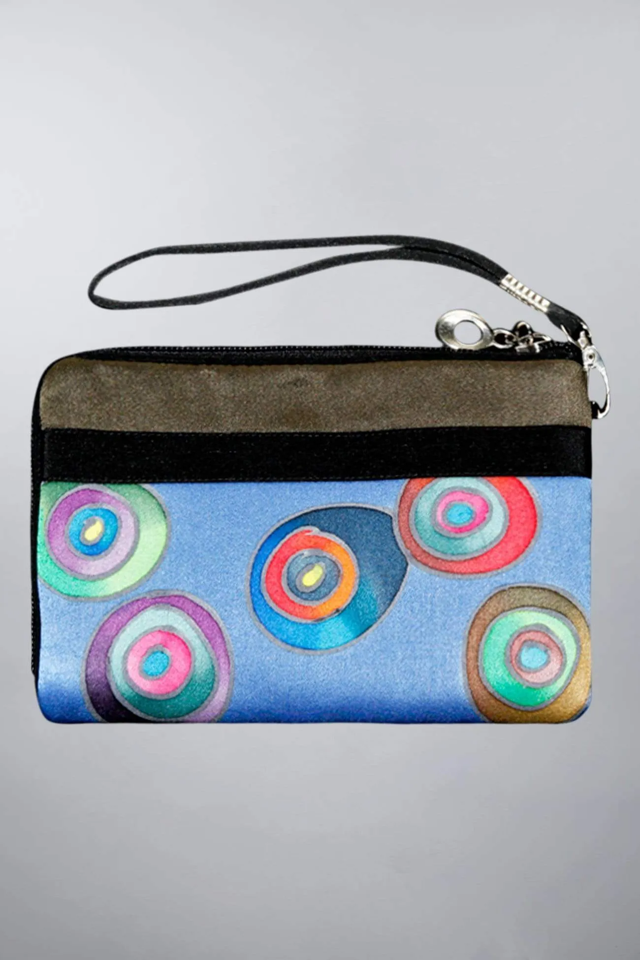 Hand Painted Silk Strap Wallet - Retro