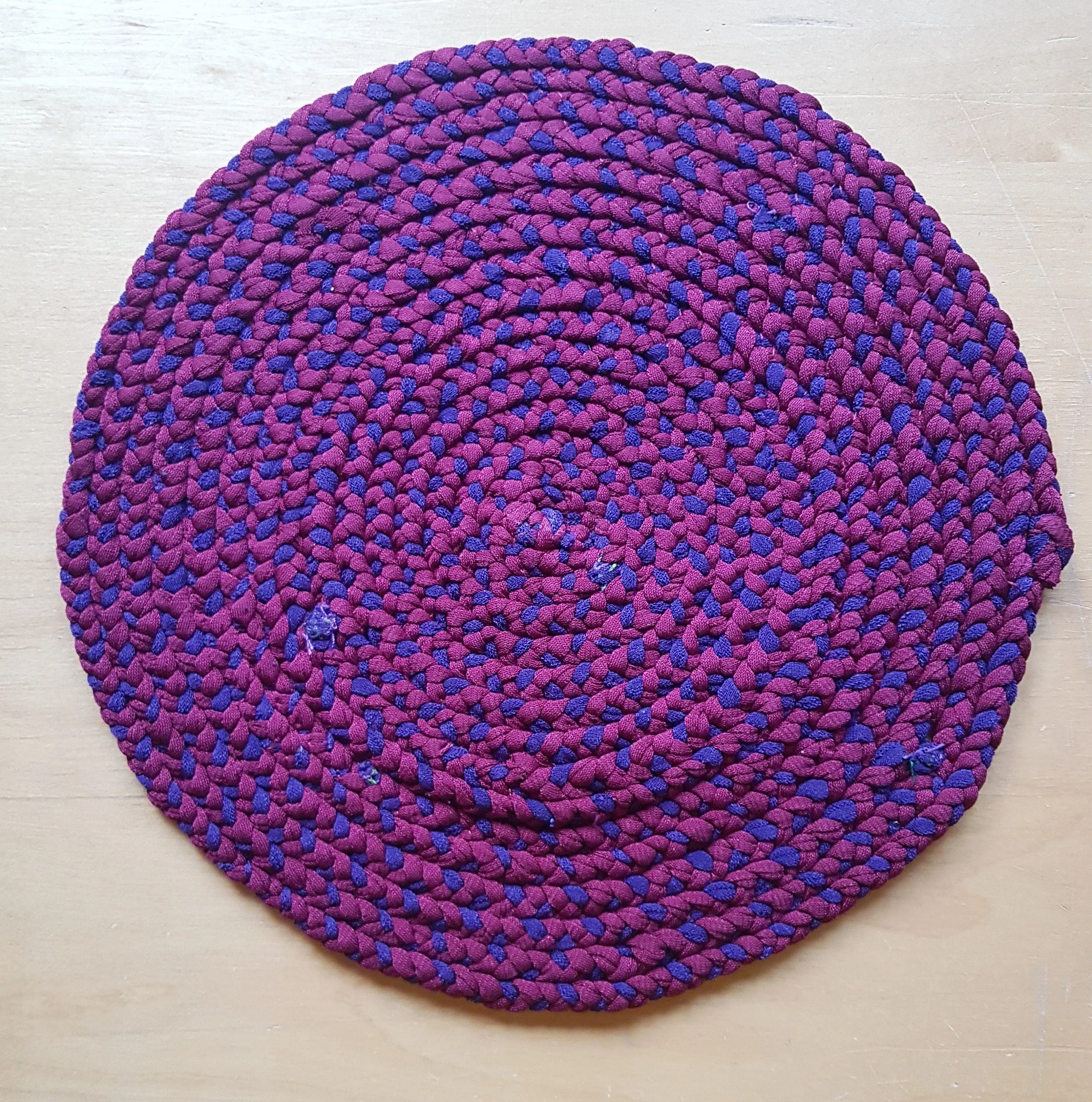 Handmade Coaster Burgundy and Purple