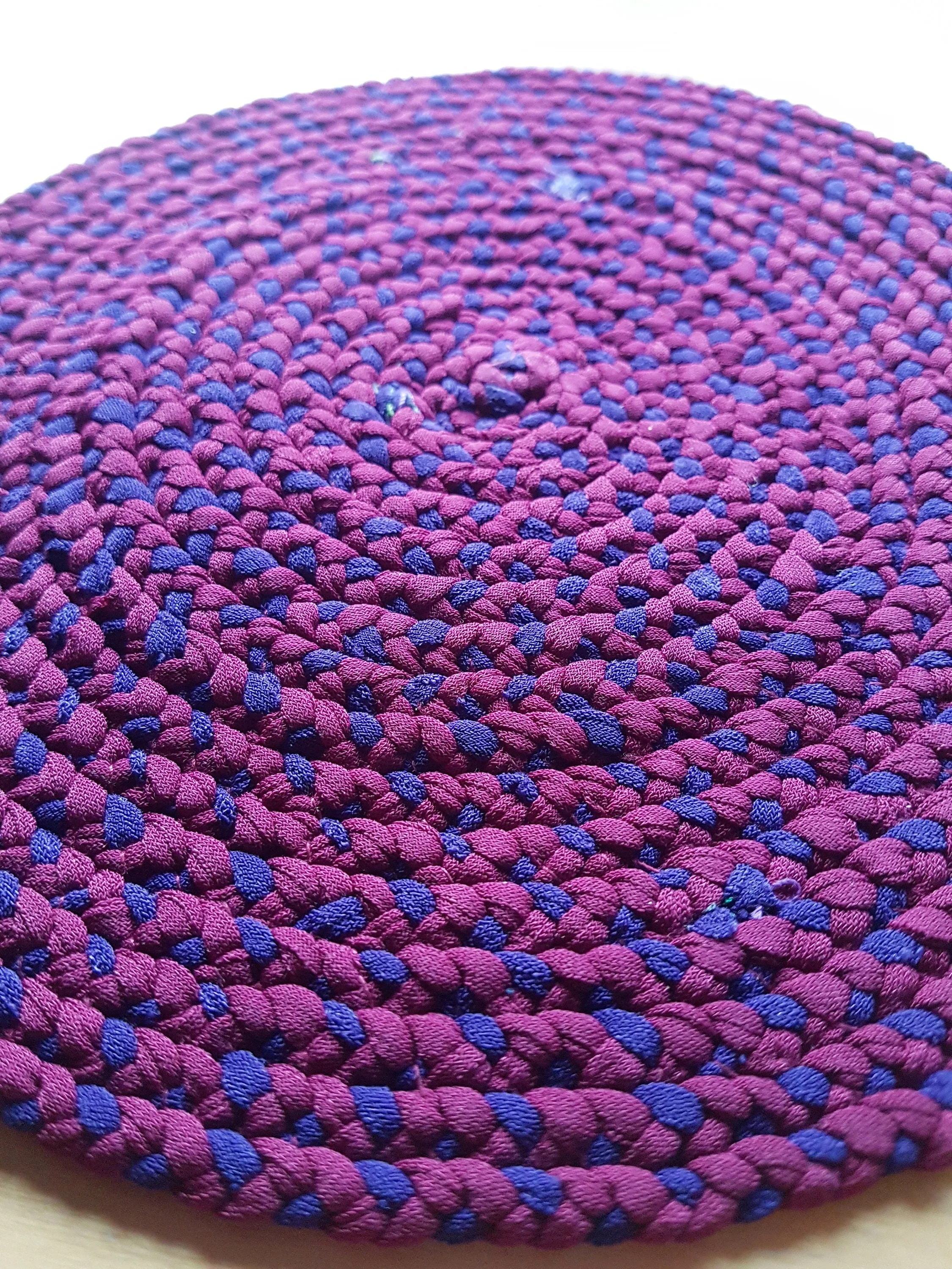 Handmade Coaster Burgundy and Purple