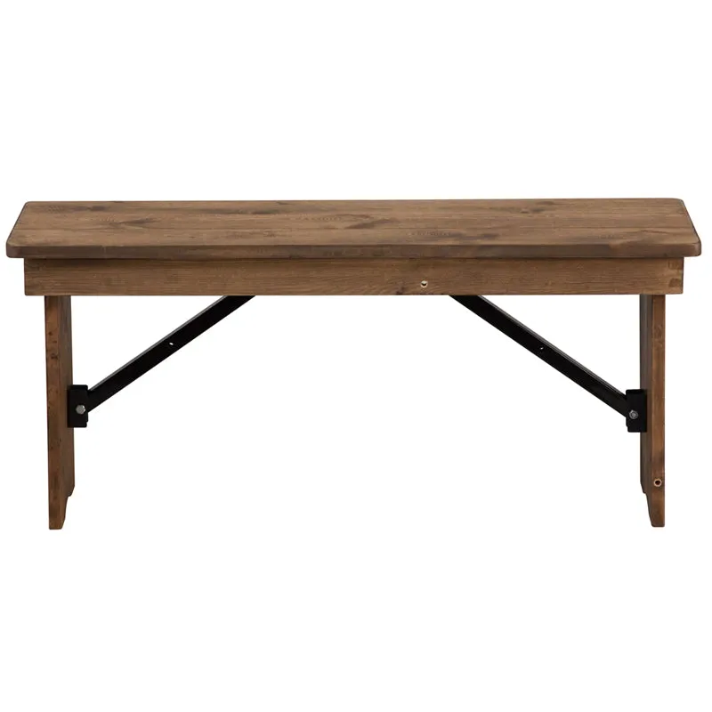 Heirloom Countrified Finish Country Farm Bench Two Sizes