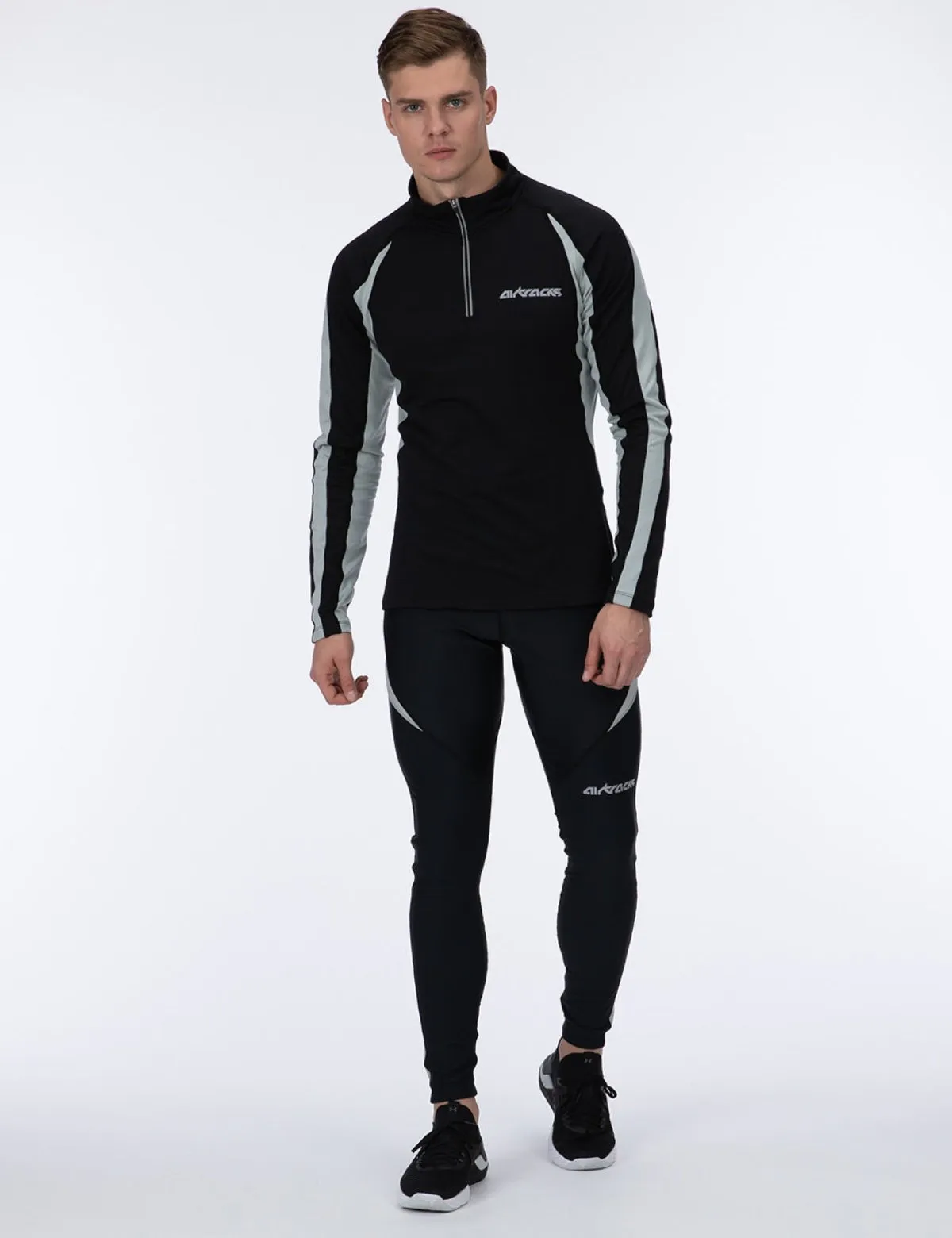 Herren Thermo Laufshirt Langarm Pro Schwarz