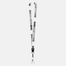 Inspirational White Lanyard