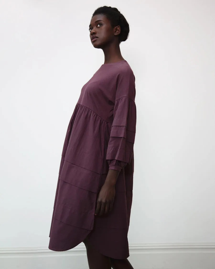 Joselyn Organic Cotton Dress In Plum