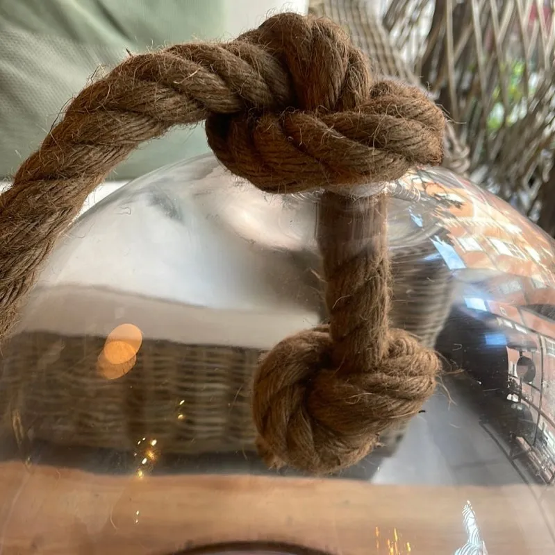 Large Glass Cloche With Rope