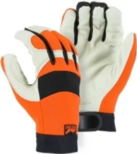 Majestic Gloves 2152HV Pigskin Hi-Vis Gloves A Grade Bald Eagle (Dozen)