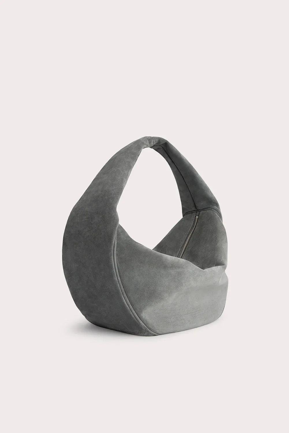 Maxi Cush Cement Suede Bag