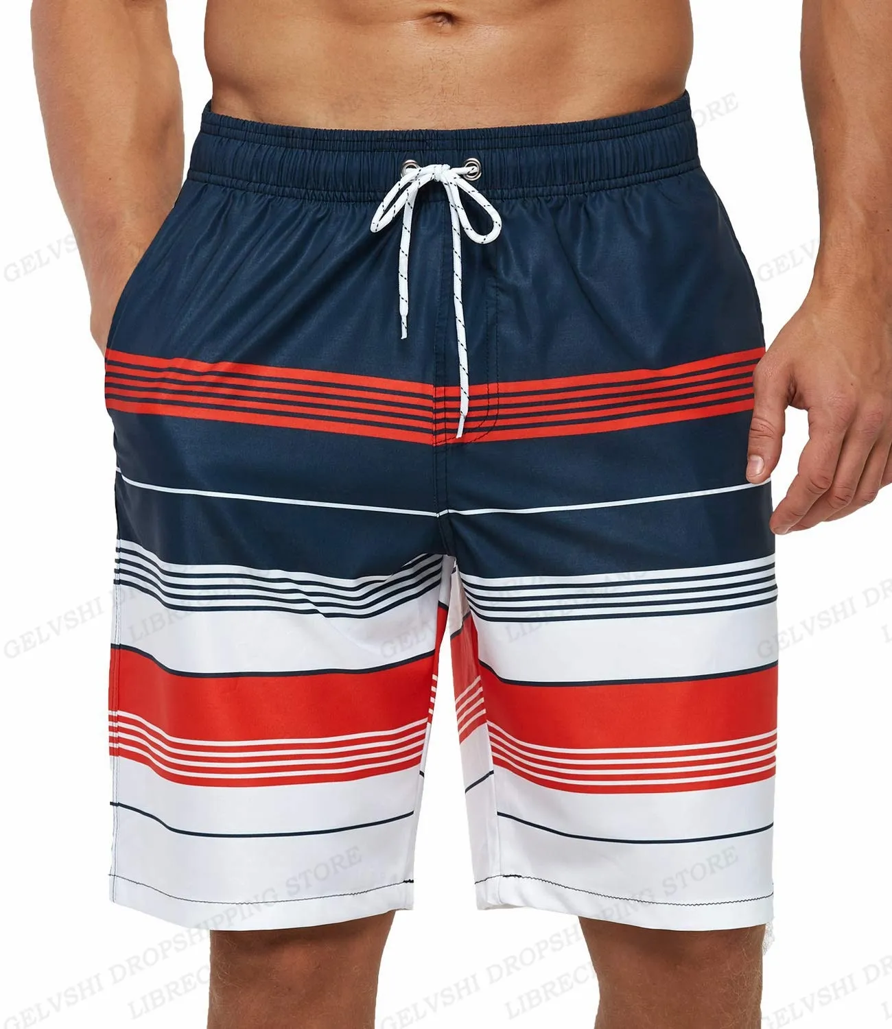 Men's Swim Board Shorts, Waterproof & Breathable, Inner Mesh, Pockets