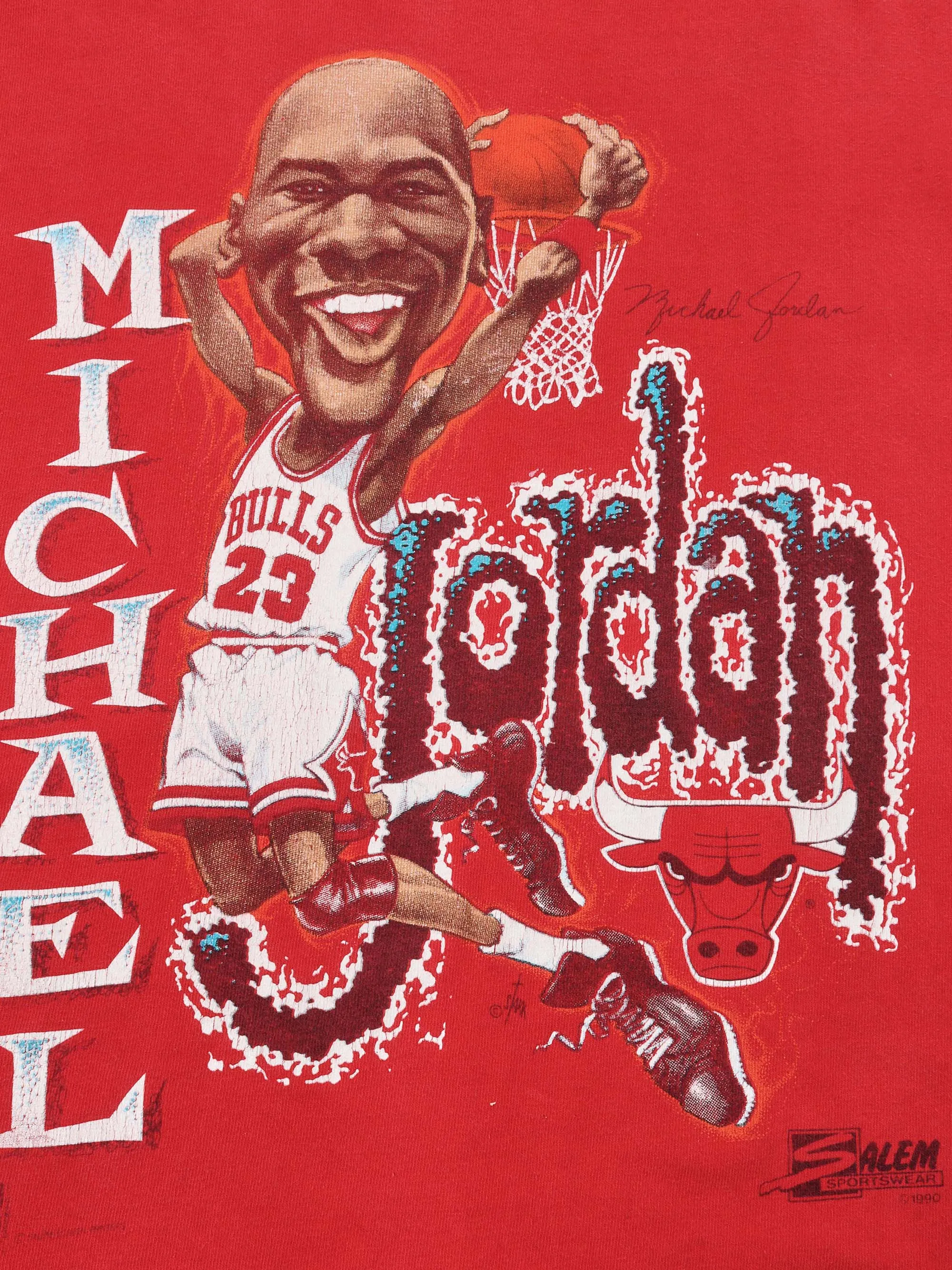 Michael Jordan "Big Head" Reverse Dunk T-Shirt Size XL