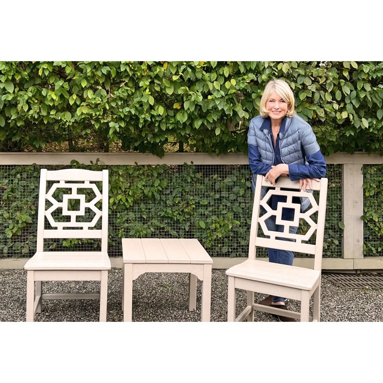 Polywood Chinoiserie Outdoor 60" Garden Bench by Martha Stewart