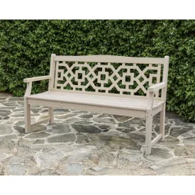 Polywood Chinoiserie Outdoor 60" Garden Bench by Martha Stewart