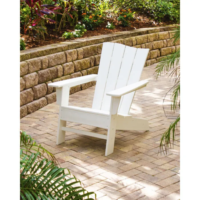 Polywood Wave Collection 4-Piece Adirondack Chair Set